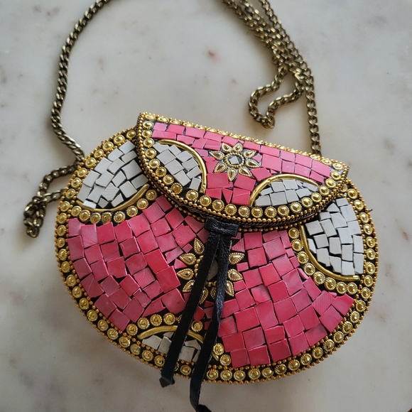 Vintage Handbags - Small bejeweled crossbody/handbag